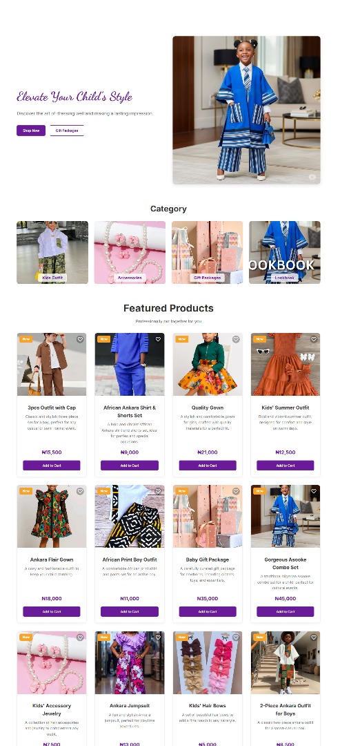 Before redesign e-commerce interface